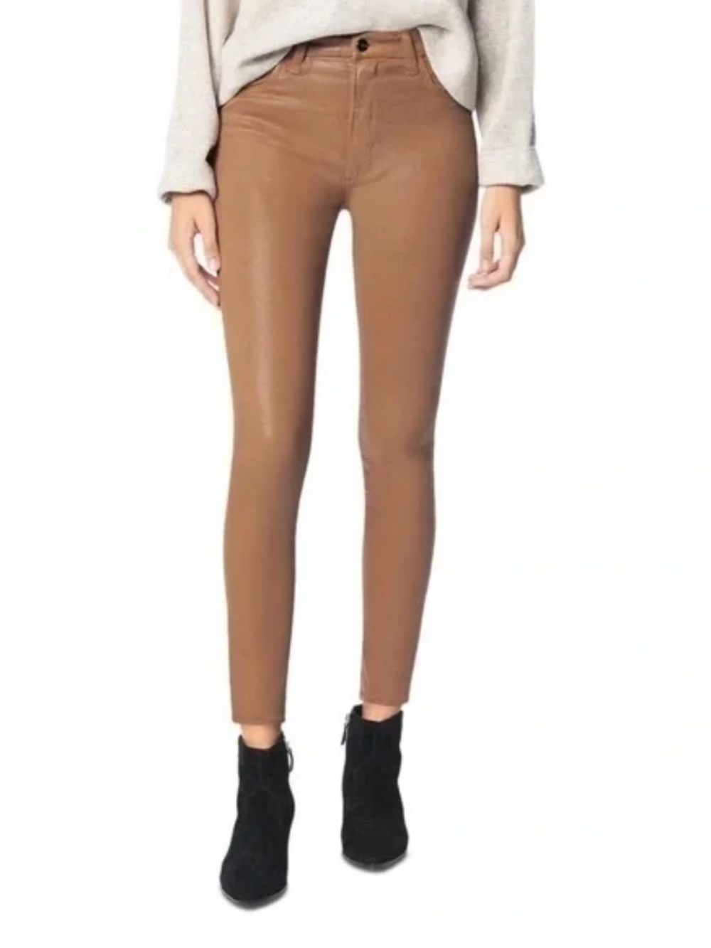 Joe's Jeans The Charlie Ankle Coated Maple Brown Jeans